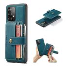 For Samsung Galaxy A32 5G JEEHOOD RFID Blocking Anti-Theft Magnetic PU + TPU Phone Case with Card Slot(Blue) - 1