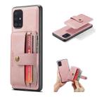 For Samsung Galaxy A71 5G JEEHOOD RFID Blocking Anti-Theft Magnetic PU + TPU Phone Case with Card Slot(Pink) - 1