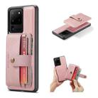 For Samsung Galaxy Note20 Ultra JEEHOOD RFID Blocking Anti-Theft Magnetic PU + TPU Phone Case with Card Slot(Pink) - 1