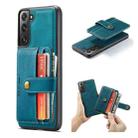 For Samsung Galaxy S21+ 5G JEEHOOD RFID Blocking Anti-Theft Magnetic PU + TPU Phone Case with Card Slot(Blue) - 1