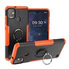 For Tecno Pop 5P Armor Bear Shockproof PC + TPU Phone Case with Ring Holder(Orange) - 1