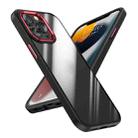 For iPhone 13 Pro Max Four-corner Shockproof TPU + PC Phone Case (Black Red) - 1