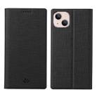 For iPhone 13 mini ViLi DMX Series Shockproof Magsafe Magnetic Horizontal Flip Leather Phone Case (Black) - 1