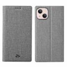 For iPhone 13 mini ViLi DMX Series Shockproof Magsafe Magnetic Horizontal Flip Leather Phone Case (Grey) - 1