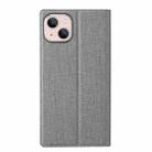 For iPhone 13 ViLi DMX Series Shockproof Magsafe Magnetic Horizontal Flip Leather Phone Case(Grey) - 3