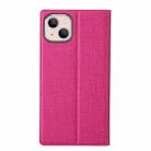 For iPhone 13 ViLi DMX Series Shockproof Magsafe Magnetic Horizontal Flip Leather Phone Case(Rose Red) - 3