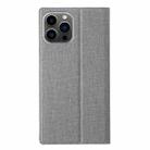 For iPhone 13 Pro ViLi DMX Series Shockproof Magsafe Magnetic Horizontal Flip Leather Phone Case (Grey) - 3