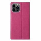 For iPhone 13 Pro ViLi DMX Series Shockproof Magsafe Magnetic Horizontal Flip Leather Phone Case (Rose Red) - 3