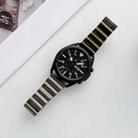 20mm Ceramic One-bead Steel Watch Band(Black Gold) - 1