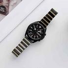 22mm Ceramic One-bead Steel Watch Band(Black Gold) - 1