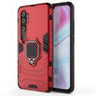 For Xiaomi Mi CC9 Pro & Note 10 Shockproof PC + TPU Protective Case with Magnetic Ring Holder(Red) - 1