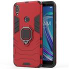 For Asus Zenfone Max Pro (M1) ZB601KL Shockproof PC + TPU Protective Case with Magnetic Ring Holder(Red) - 1