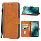 Leather Phone Case For HTC U20 5G(Brown) - 1