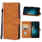 Leather Phone Case ForOPPO Realme 5 / 5i / 5s / 6i / Narzo 20A(Brown) - 1