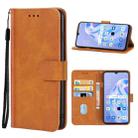 Leather Phone Case For OPPO Reno3 A JP Version(Brown) - 1