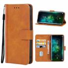 Leather Phone Case For TCL 10 Pro(Brown) - 1