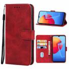 Leather Phone Case For vivo Y51 2020 (India) / Y31 2021(Red) - 1