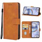 Leather Phone Case For Oukitel C21(Brown) - 1