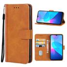 Leather Phone Case For vivo Y3s 2021(Brown) - 1