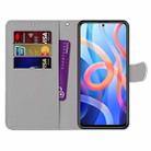 For Xiaomi Redmi Note 11 Coloured Drawing Cross Texture Horizontal Flip Leather Phone Case with Holder & Card Slots & Wallet & Lanyard(Small Grey Cat) - 3