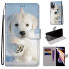 For Xiaomi Redmi Note 11 Pro/11 Pro+ Coloured Drawing Cross Texture Horizontal Flip Leather Phone Case with Holder & Card Slots & Wallet & Lanyard(Snow Puppy) - 1