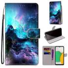 For Samsung Galaxy A03 Core Coloured Drawing Cross Texture Horizontal Flip Leather Phone Case with Holder & Card Slots & Wallet & Lanyard(Colorful Clouds) - 1
