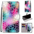 For Samsung Galaxy S22+ 5G Coloured Drawing Cross Texture Horizontal Flip Leather Phone Case with Holder & Card Slots & Wallet & Lanyard(Translucent Glass) - 1