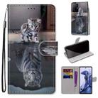 For Xiaomi 11T / 11T Pro Coloured Drawing Cross Texture Horizontal Flip Leather Phone Case with Holder & Card Slots & Wallet & Lanyard(Cat Becomes Tiger) - 1