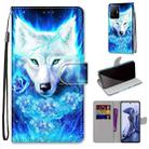 For Xiaomi 11T / 11T Pro Coloured Drawing Cross Texture Horizontal Flip Leather Phone Case with Holder & Card Slots & Wallet & Lanyard(Dick Rose Wolf) - 1