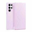 For Samsung Galaxy S22 Ultra 5G DUX DUCIS Skin X Series Horizontal Flip Leather Phone Case(Pink) - 1