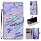 For Xiaomi Redmi Note 11 Coloured Drawing Cross Texture Horizontal Flip PU Phone Leather Case with Holder & Card Slots & Wallet & Lanyard(Colorful Layer(Fluorescent Water Pattern) - 1