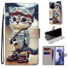 For Xiaomi Mi 11T / 11T Pro Coloured Drawing Cross Texture Horizontal Flip PU Phone Leather Case with Holder & Card Slots & Wallet & Lanyard(Colorful Layer(Leather Shoes Cat) - 1