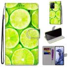 For Xiaomi Mi 11T / 11T Pro Coloured Drawing Cross Texture Horizontal Flip PU Phone Leather Case with Holder & Card Slots & Wallet & Lanyard(Colorful Layer(Lime) - 1