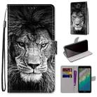 For Nokia C01 Plus Coloured Drawing Cross Texture Horizontal Flip PU Phone Leather Case with Holder & Card Slots & Wallet & Lanyard(Colorful Layer(Black and White Lion Head) - 1