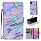 For Samsung Galaxy A03s 166mm Version Coloured Drawing Cross Texture Horizontal Flip PU Phone Leather Case with Holder & Card Slots & Wallet & Lanyard(Colorful Layer(Fluorescent Water Pattern) - 1