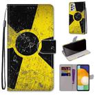 For Samsung Galaxy A33 5G Coloured Drawing Cross Texture Horizontal Flip PU Phone Leather Case with Holder & Card Slots & Wallet & Lanyard(Colorful Layer(Yellow and Black Signs) - 1