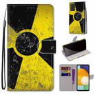 For Samsung Galaxy A53 5G Global Coloured Drawing Cross Texture Horizontal Flip PU Phone Leather Case with Holder & Card Slots & Wallet & Lanyard(Colorful Layer(Yellow and Black Signs) - 1