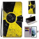 For Samsung Galaxy S22 5G Coloured Drawing Cross Texture Horizontal Flip PU Phone Leather Case with Holder & Card Slots & Wallet & Lanyard(Colorful Layer(Yellow and Black Signs) - 1