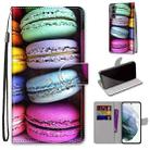 For Samsung Galaxy S22 5G Coloured Drawing Cross Texture Horizontal Flip PU Phone Leather Case with Holder & Card Slots & Wallet & Lanyard(Colorful Layer(Colorful Layer Cake) - 1