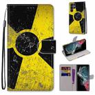 For Samsung Galaxy S22 Ultra 5G Coloured Drawing Cross Texture Horizontal Flip PU Phone Leather Case with Holder & Card Slots & Wallet & Lanyard(Colorful Layer(Yellow and Black Signs) - 1