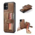For iPhone 12 / 12 Pro JEEHOOD RFID Blocking Anti-Theft Wallet Phone Case(Brown) - 1