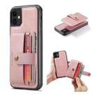 For iPhone 11 JEEHOOD RFID Blocking Anti-Theft Wallet Phone Case (Pink) - 1