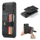 For iPhone X / XS JEEHOOD RFID Blocking Anti-Theft Wallet Phone Case(Black) - 1