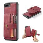 For iPhone SE 2022 / SE 2020 / 8 / 7 JEEHOOD RFID Blocking Anti-Theft Wallet Phone Case(Red) - 1