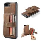 JEEHOOD RFID Blocking Anti-Theft Wallet Phone Case For iPhone 7 Plus / 8 Plus(Brown) - 1