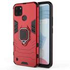 For OPPO Realme C21Y Shockproof PC + TPU Protective Case with Magnetic Ring Holder(Red) - 1