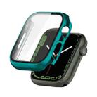 Electroplating Shockproof PC Protective Case with Tempered Glass Film For Apple Watch Series 9 / 8 / 7 41mm(Emerald Green) - 1