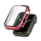 Electroplating Shockproof PC Protective Case with Tempered Glass Film For Apple Watch Series 9 / 8 / 7 45mm(Rose Gold) - 1