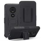 For Motorola Moto E5 Plus PC + Silicone Back Clip Sliding Sleeve Protective Case(Black) - 1