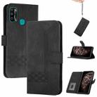 For Infinix Hot 9 Play Cubic Skin Feel Flip Leather Phone Case(Black) - 1